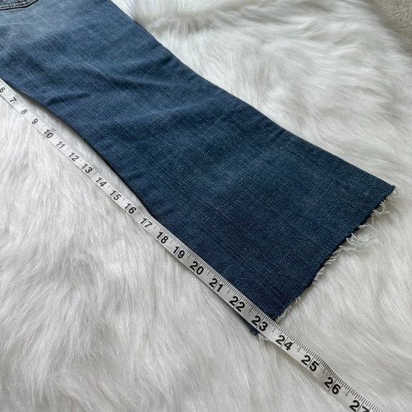 7 for All Mankind Low Rise Vintage Flare Crop Jeans Size 25 - Picture 12 of 14